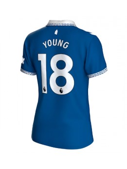 Billige Everton Ashley Young #18 Hjemmedrakt Dame 2023-24 Kortermet